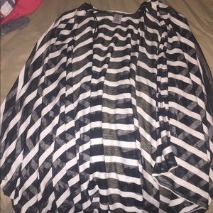 black and white cardigan